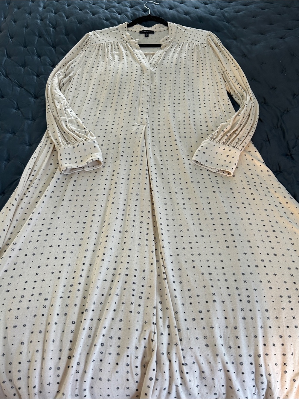 Universal Standard Cream Star-Print Long Nightgown